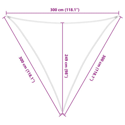 vidaXL Sun Shade Sail Blue and White 3 x 3 x 3 m 100% Polyester Oxford