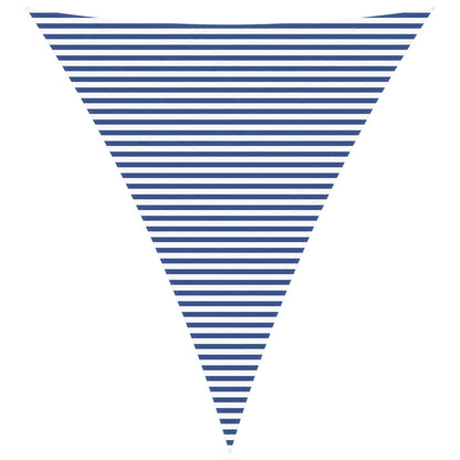 vidaXL Sun Shade Sail Blue and White 5 x 6 x 6 m 100% Polyester Oxford