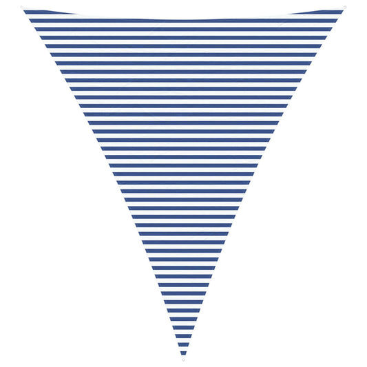 vidaXL Sun Shade Sail Blue and White 5 x 6 x 6 m 100% Polyester Oxford