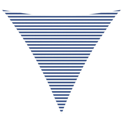 vidaXL Sun Shade Sail Blue and White 6 x 6 x 6 m 100% Polyester Oxford