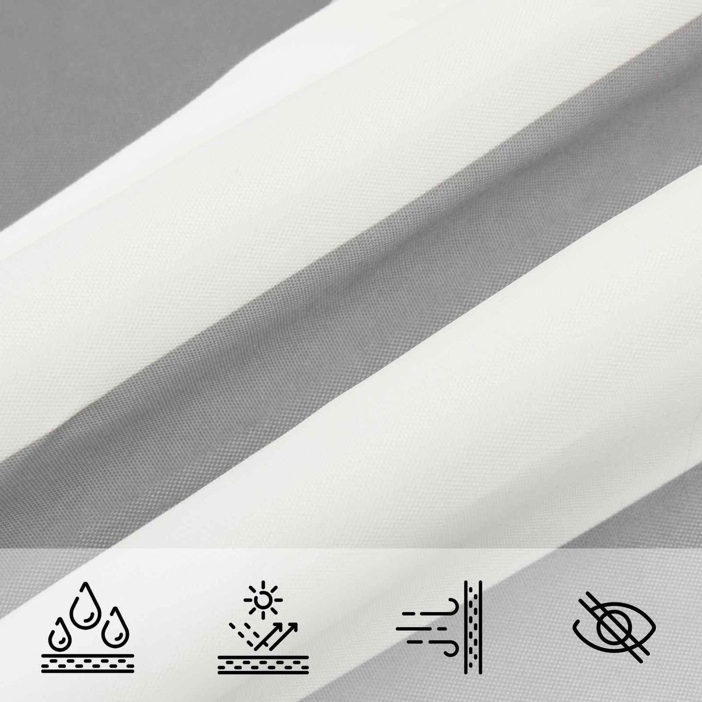 vidaXL Sun Shade Sail Light Grey and White 2.5 x 2.5 x 3.5 m