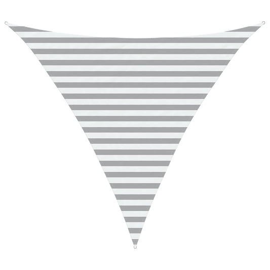 vidaXL Sun Shade Sail Light Grey and White 3 x 3 x 3 m