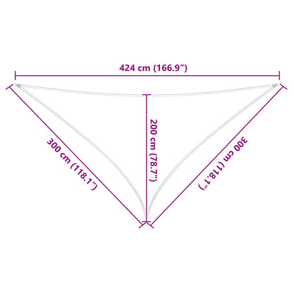 vidaXL Sun Shade Sail Light Grey and White 3 x 3 x 4.24 m