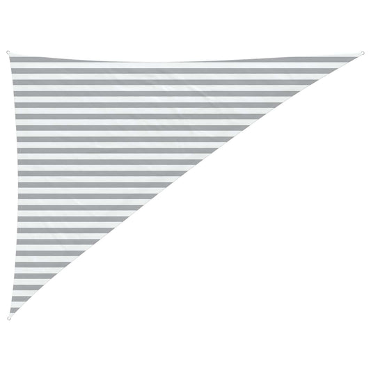 vidaXL Sun Shade Sail Light Grey and White 3 x 4 x 5 m