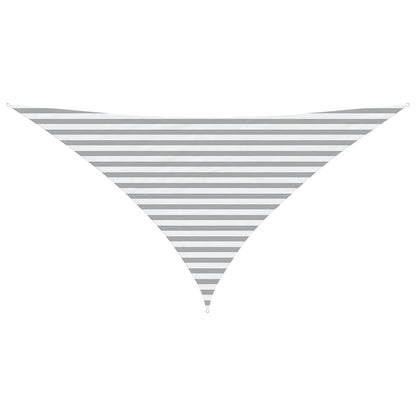 vidaXL Sun Shade Sail Light Grey and White 3.5 x 3.5 x 4.9 m