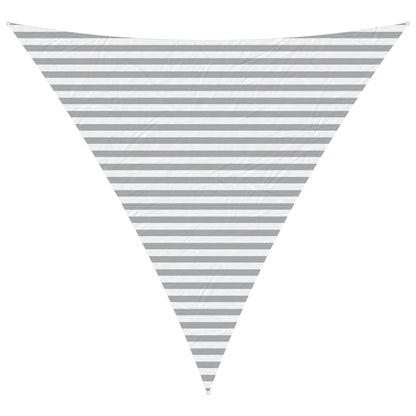 vidaXL Sun Shade Sail Light Grey and White 4 x 4 x 4 m