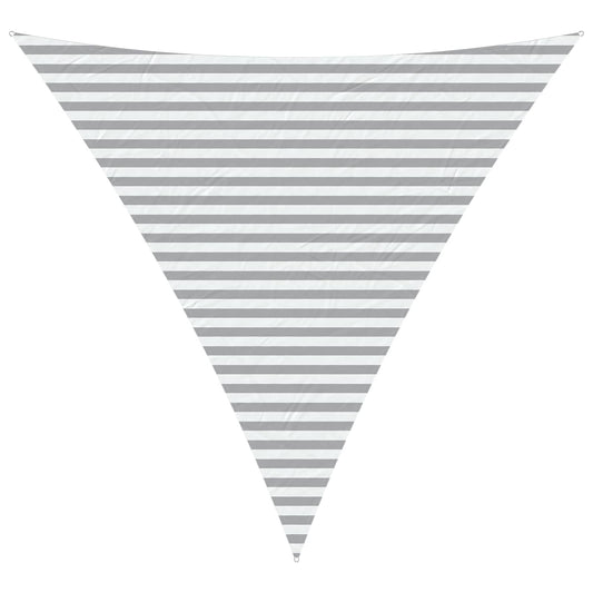 vidaXL Sun Shade Sail Light Grey and White 4 x 4 x 4 m