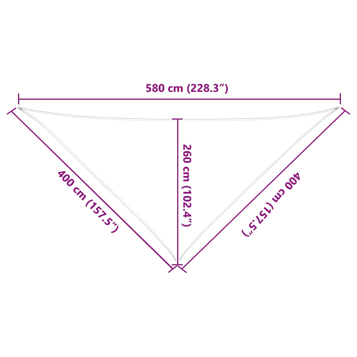 vidaXL Sun Shade Sail Light Grey and White 4 x 4 x 5.8 m