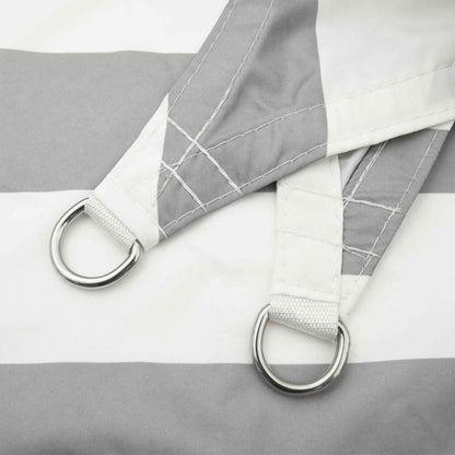 vidaXL Sun Shade Sail Light Grey and White 4 x 5 x 5 m