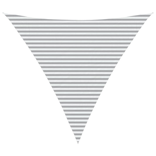 vidaXL Sun Shade Sail Light Grey and White 5 x 5 x 5 m