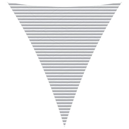 vidaXL Sun Shade Sail Light Grey and White 5 x 6 x 6 m