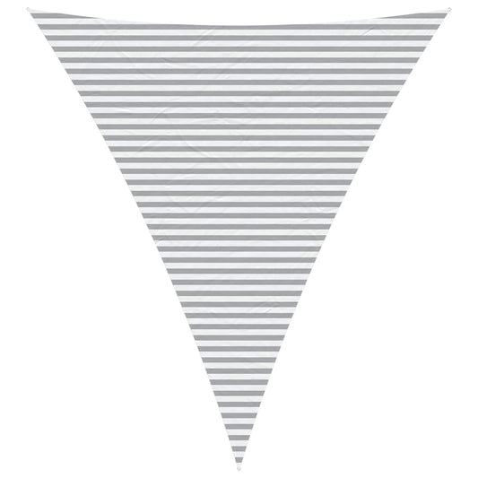 vidaXL Sun Shade Sail Light Grey and White 5 x 6 x 6 m