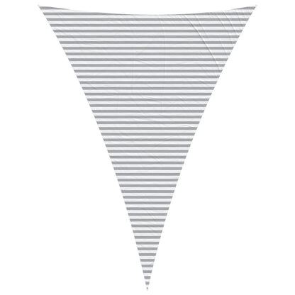 vidaXL Sun Shade Sail Light Grey and White 5 x 7 x 7 m