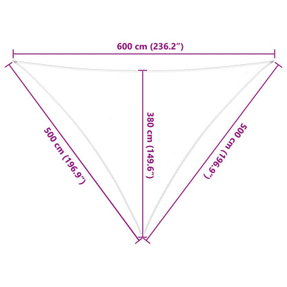 vidaXL Sun Shade Sail Light Grey and White 5 x 5 x 6 m