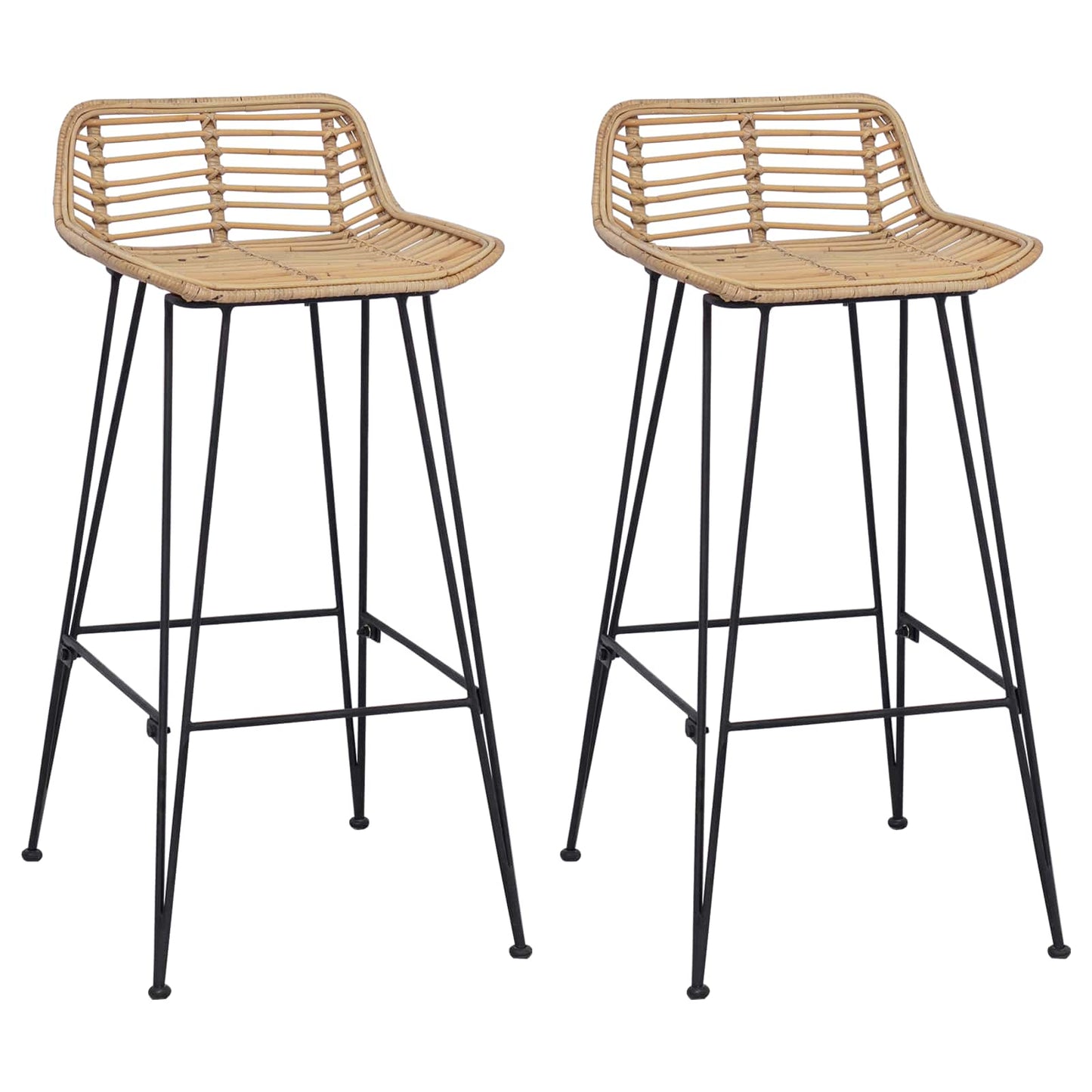 vidaXL Bar Chair 44 x 46 x 91 cm Rod Iron Dia, 10mm