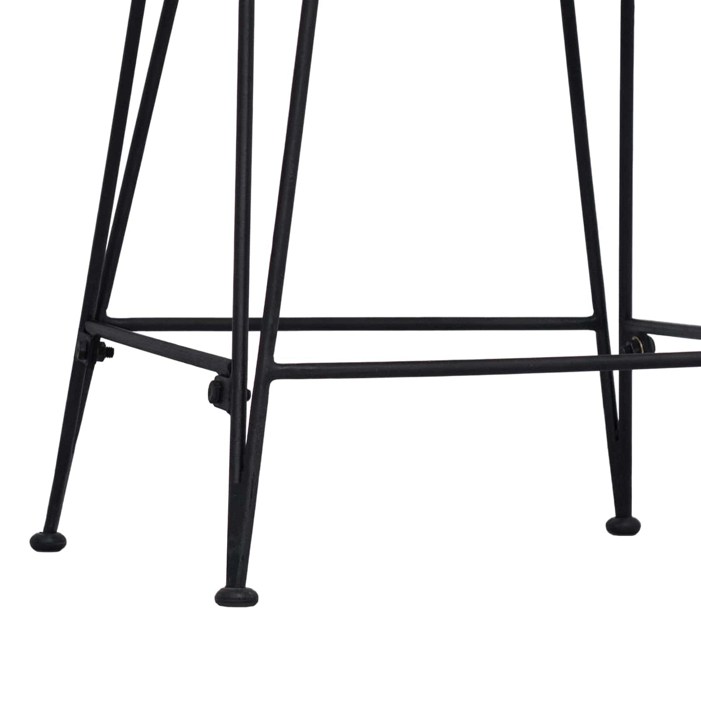 vidaXL Bar Stool 2 pcs Black 44 x 54 x 96 cm Rattan and Steel