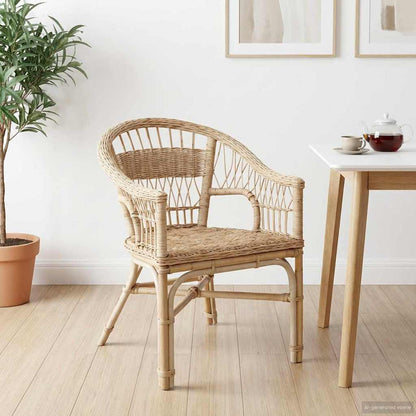 vidaXL Stacking Chair Natural 60 x 60 x 81 cm Rattan