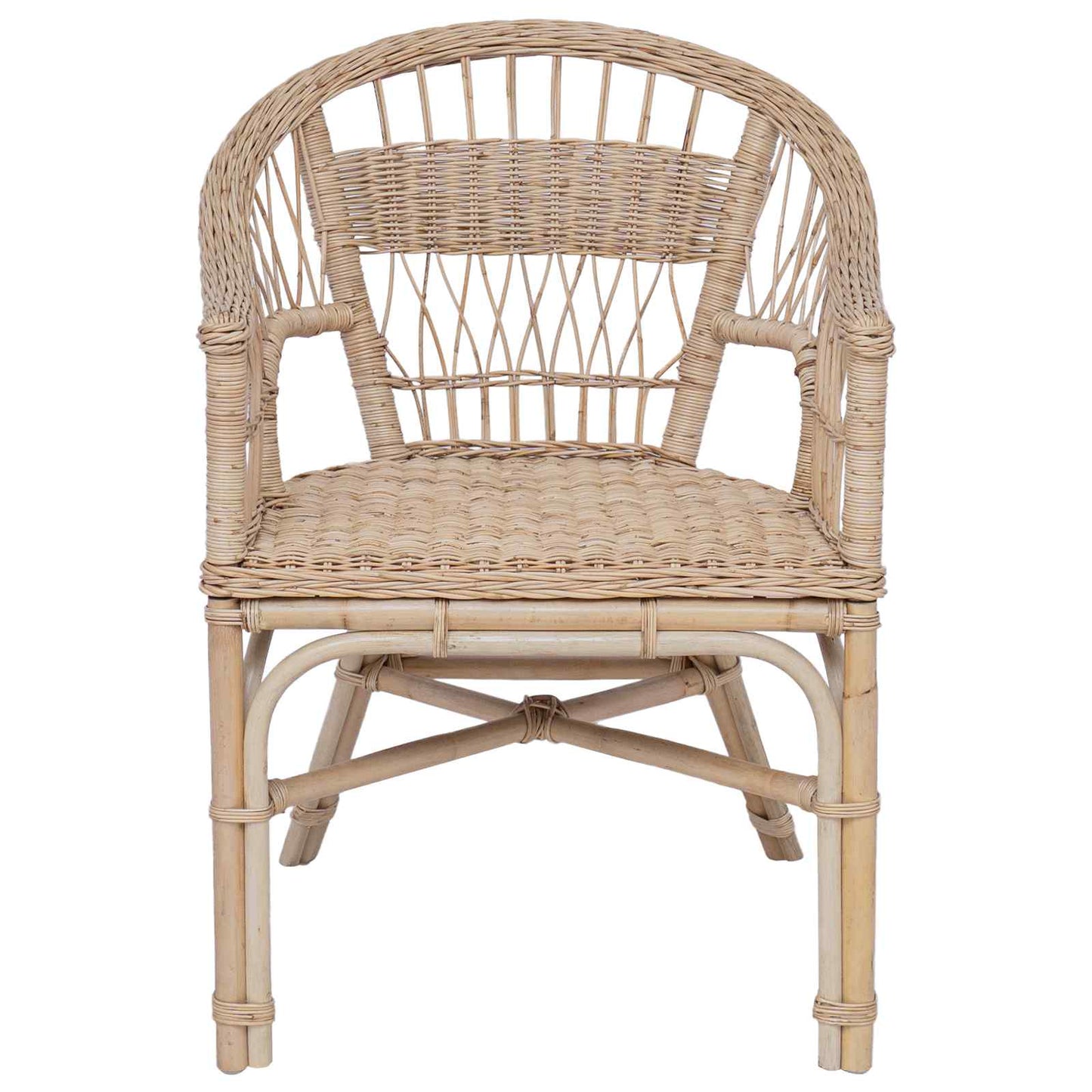 vidaXL Stacking Chair Natural 60 x 60 x 81 cm Rattan