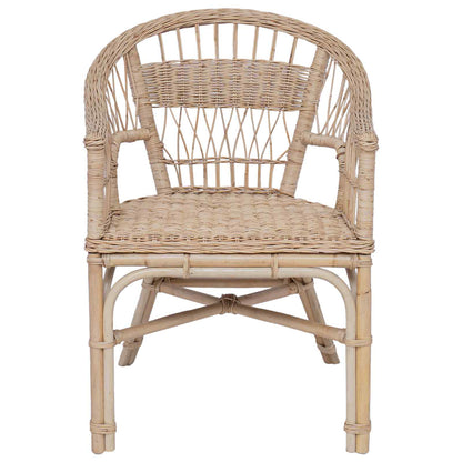 vidaXL Stacking Chair Natural 60 x 60 x 81 cm Rattan