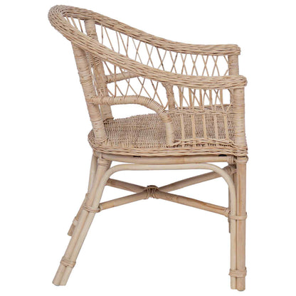 vidaXL Stacking Chair Natural 60 x 60 x 81 cm Rattan