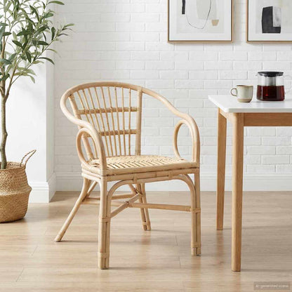 vidaXL Stacking Chair Natural 58 x 60 x 81 cm Rattan