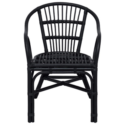 vidaXL Stacking Chair Black 58 x 60 x 81 cm Rattan