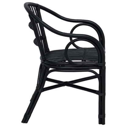 vidaXL Stacking Chair Black 58 x 60 x 81 cm Rattan