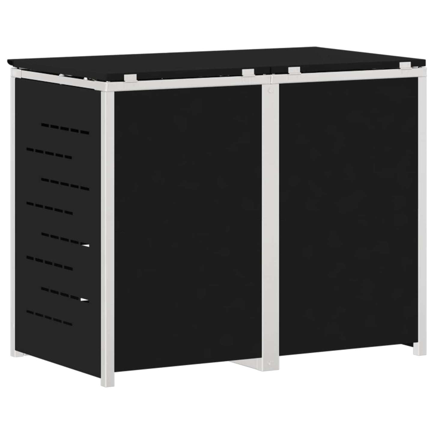 vidaXL Wheelie Bin Storage Stainless Steel Black
