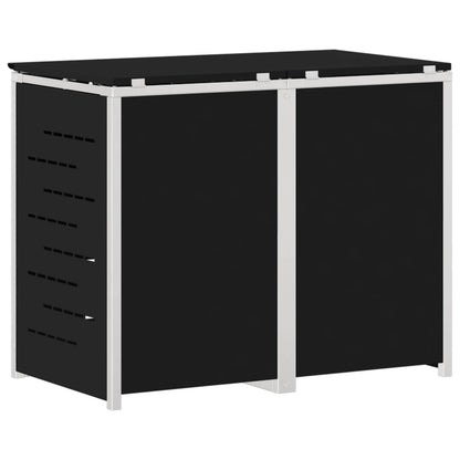 vidaXL Wheelie Bin Storage Stainless Steel Black