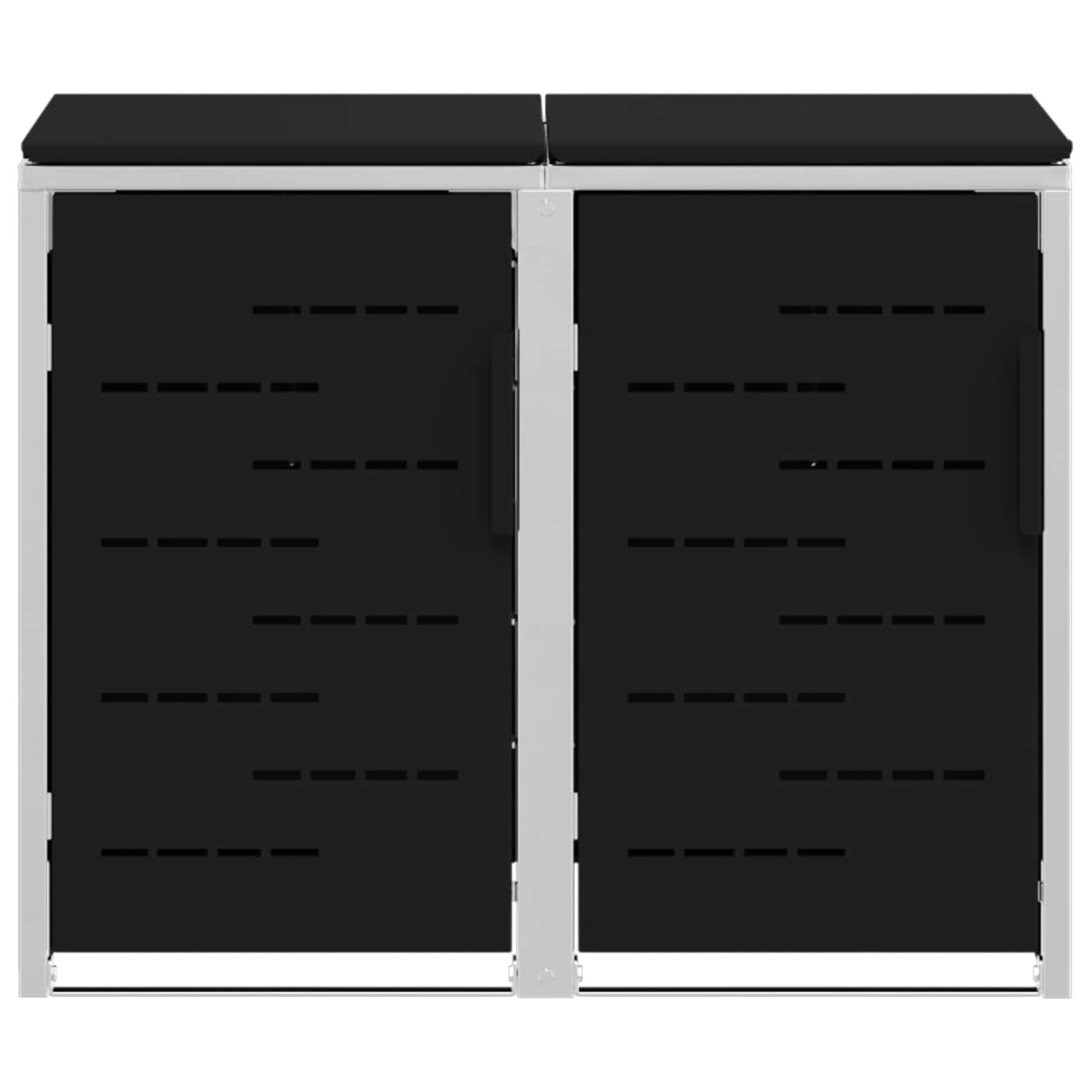 vidaXL Wheelie Bin Storage Stainless Steel Black