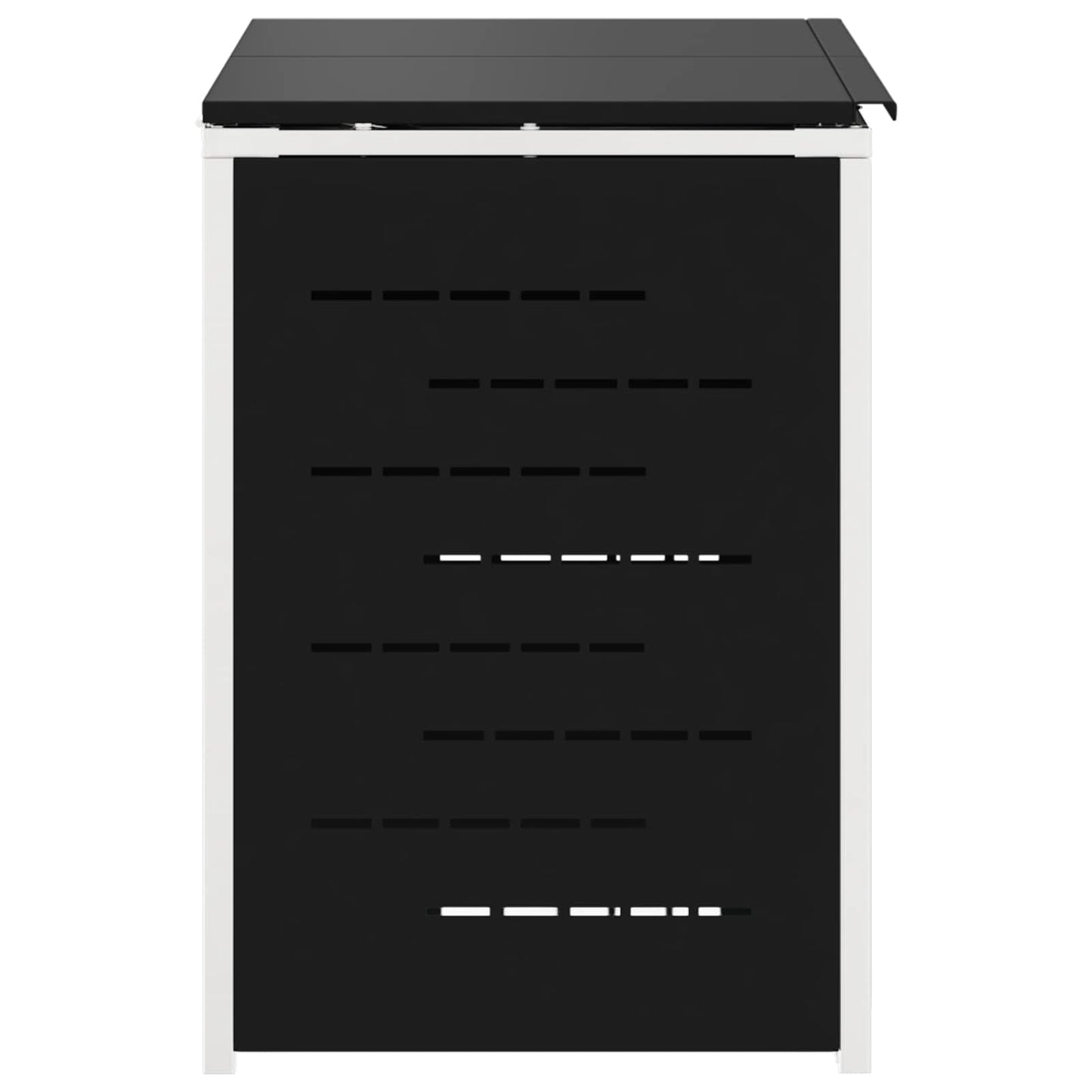 vidaXL Wheelie Bin Storage Stainless Steel Black