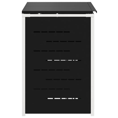vidaXL Wheelie Bin Storage Stainless Steel Black