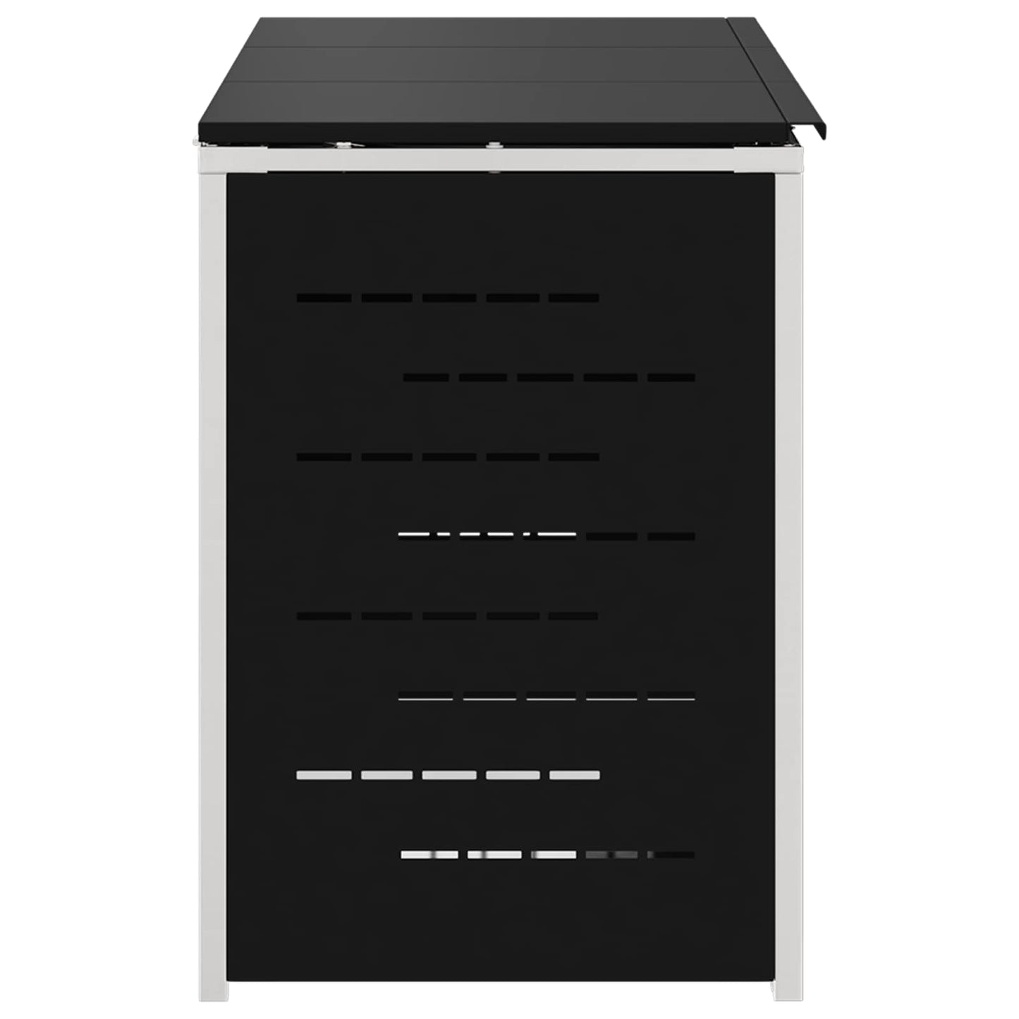 vidaXL Wheelie Bin Storage Stainless Steel Black