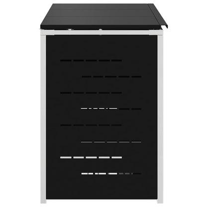 vidaXL Wheelie Bin Storage Stainless Steel Black