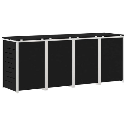 vidaXL Wheelie Bin Storage Stainless Steel Black