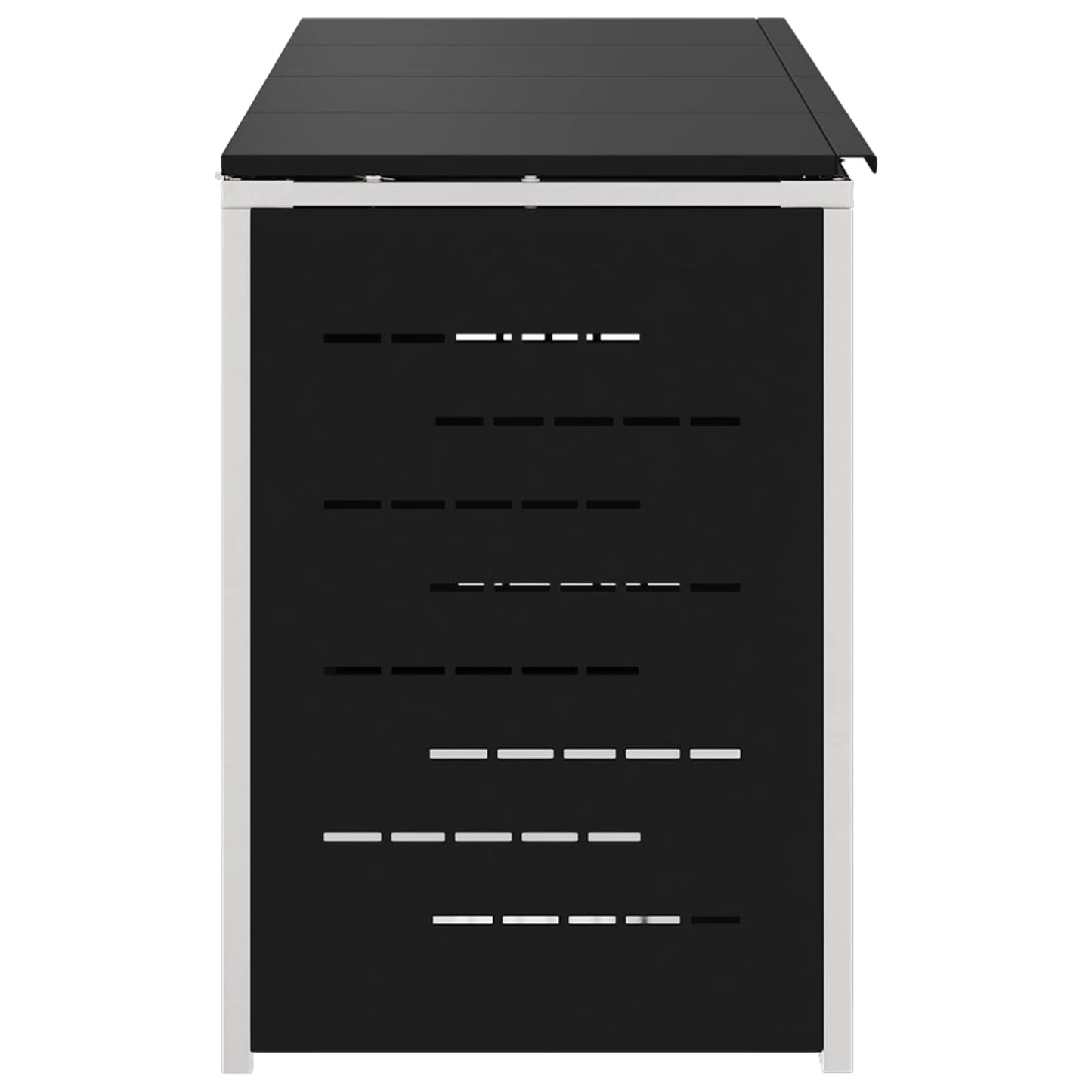 vidaXL Wheelie Bin Storage Stainless Steel Black