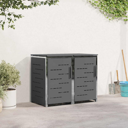 vidaXL Wheelie Bin Storage Stainless Steel Anthracite