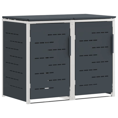 vidaXL Wheelie Bin Storage Stainless Steel Anthracite