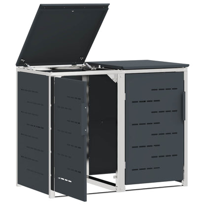 vidaXL Wheelie Bin Storage Stainless Steel Anthracite