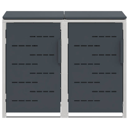 vidaXL Wheelie Bin Storage Stainless Steel Anthracite