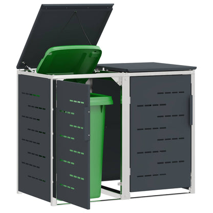 vidaXL Wheelie Bin Storage Stainless Steel Anthracite