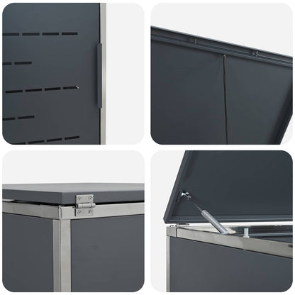 vidaXL Wheelie Bin Storage Stainless Steel Anthracite