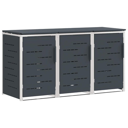 vidaXL Wheelie Bin Storage Stainless Steel Anthracite