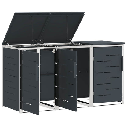 vidaXL Wheelie Bin Storage Stainless Steel Anthracite