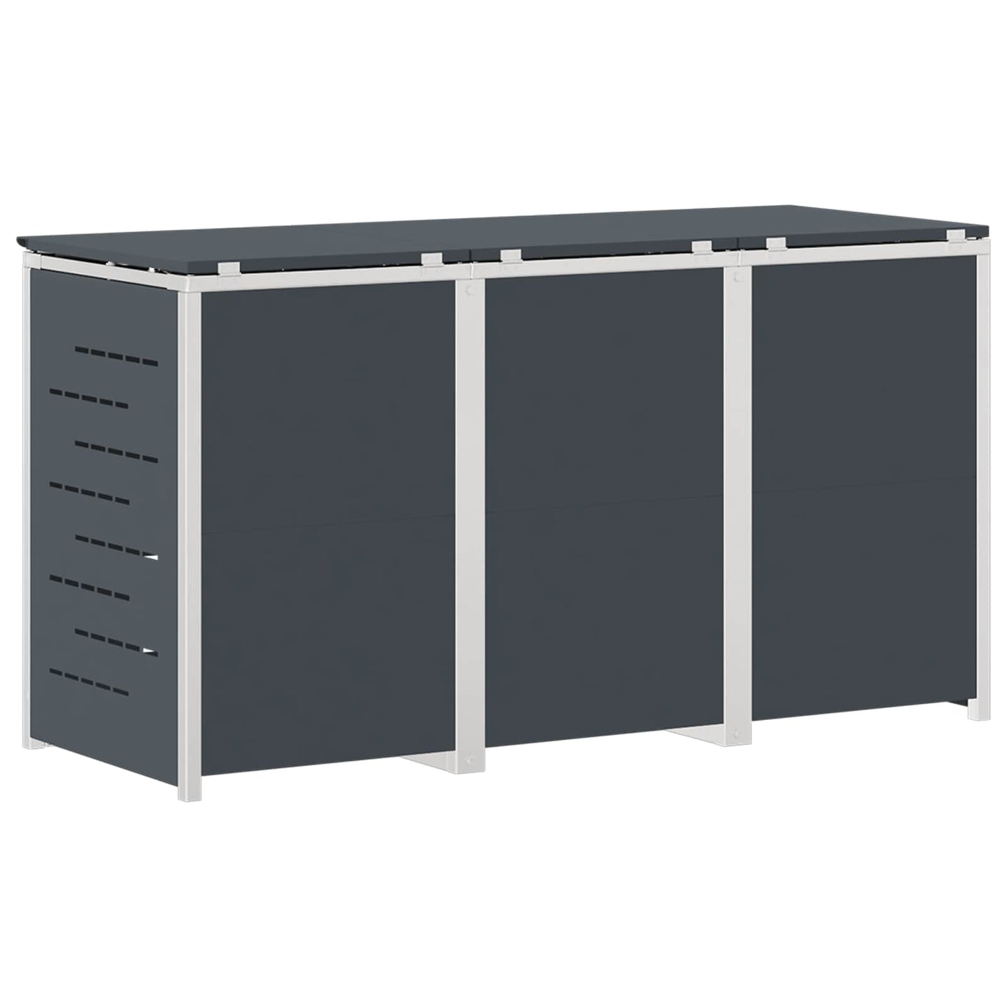 vidaXL Wheelie Bin Storage Stainless Steel Anthracite