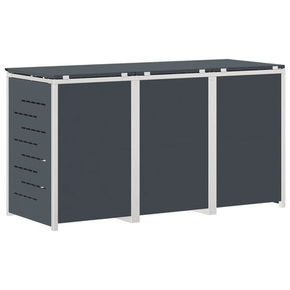 vidaXL Wheelie Bin Storage Stainless Steel Anthracite