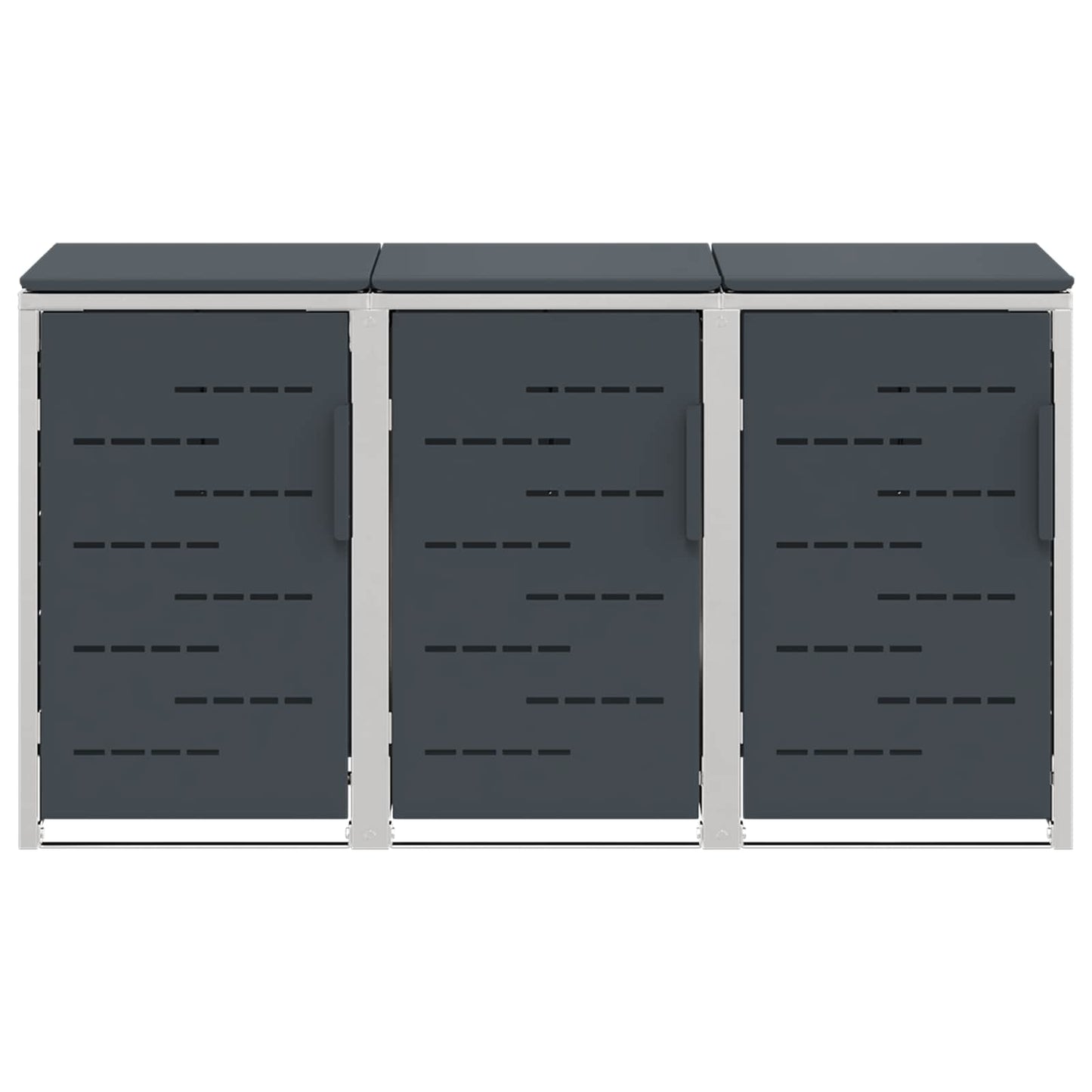 vidaXL Wheelie Bin Storage Stainless Steel Anthracite