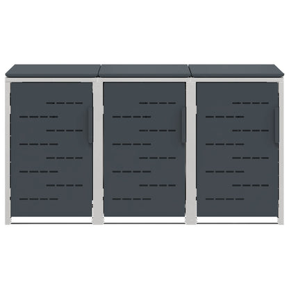 vidaXL Wheelie Bin Storage Stainless Steel Anthracite