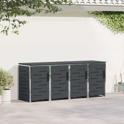 vidaXL Wheelie Bin Storage Stainless Steel Anthracite