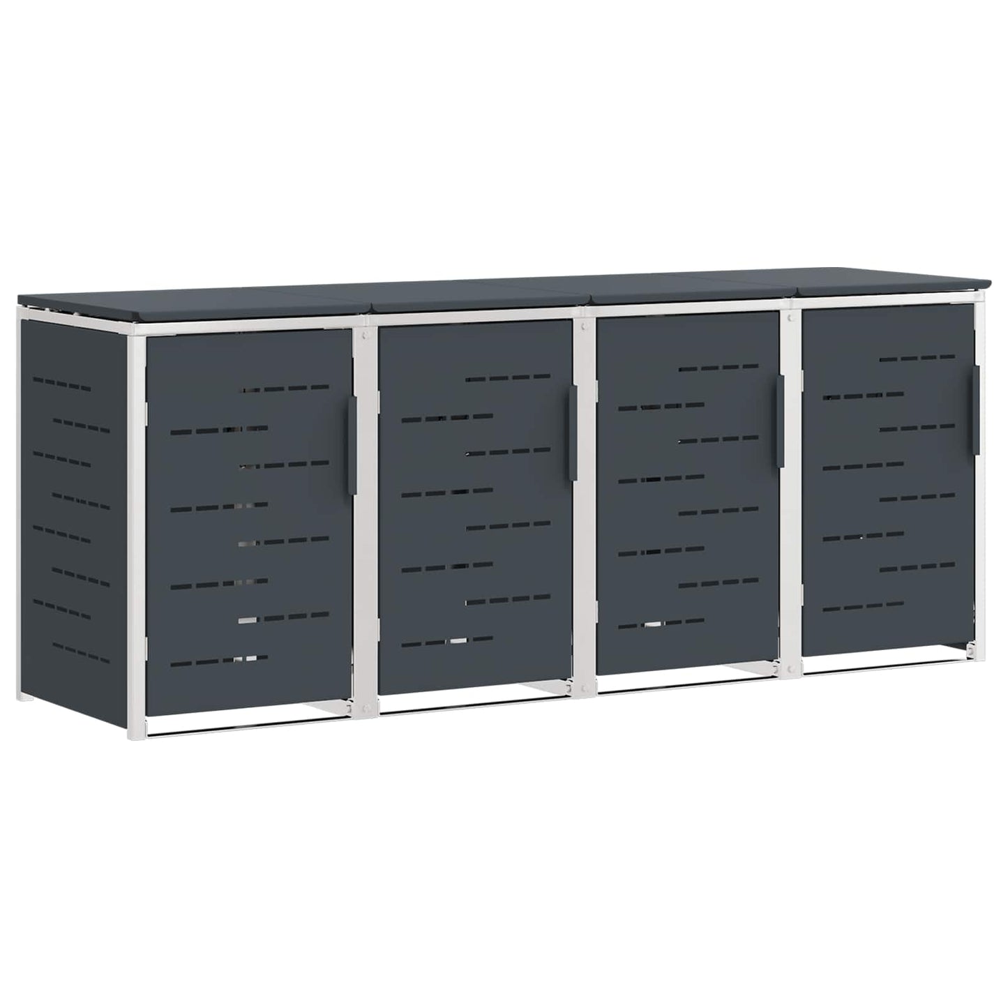 vidaXL Wheelie Bin Storage Stainless Steel Anthracite